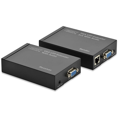 Удлинитель DIGITUS VGA через UTP установлен макс. 1920x1200, 0-70°C, 300 м,