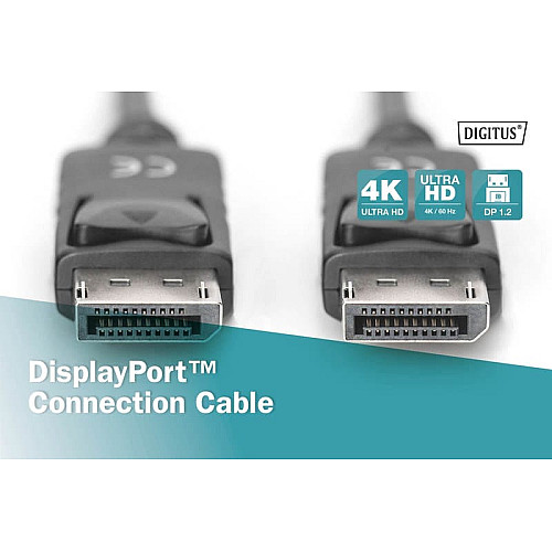 Кабель DIGITUS DisplayPort (M/M), 15м, чорний