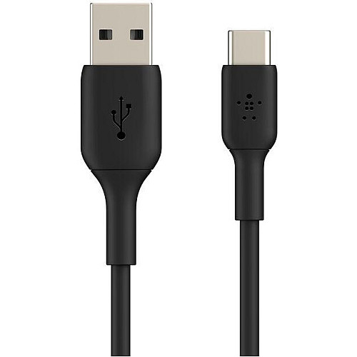 Кабель USB-A > USB-C заряджання/синхронізації Belkin 0.15м, 15Вт, Type-C, PVC, чорний