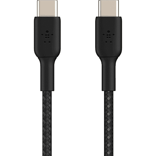 Кабель USB-C > USB-C зарядка/синхронизация Belkin 1м, 60Вт, Type-C, плетеный, черный