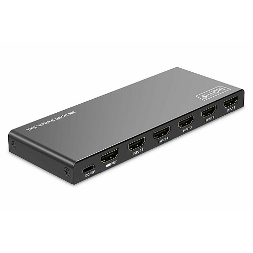 Видеокоммутатор DIGITUS UHD HDMI (INx5 – OUTx1), 8K