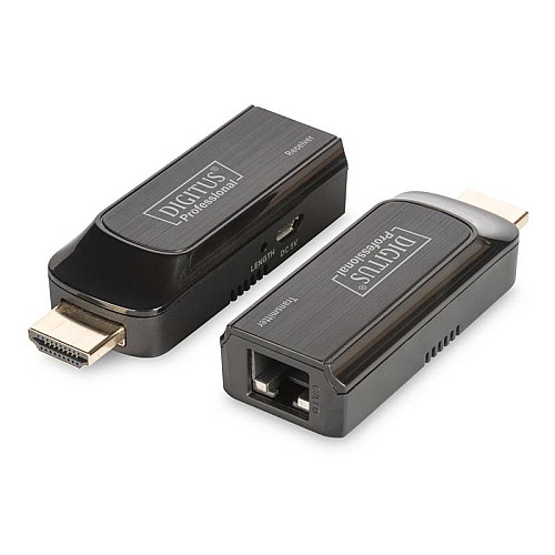 Набор мини-удлинителей DIGITUS HDMI, Full HD, 1080p 50м, CAT 6/6A/7, питание через кабель Micro USB, 50м