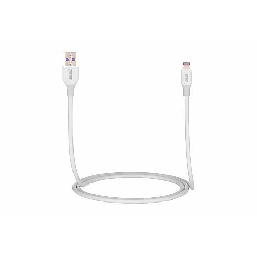 Кабель USB-A > Lightning заряджання/синхронізації 2E 1м, Glow, білий