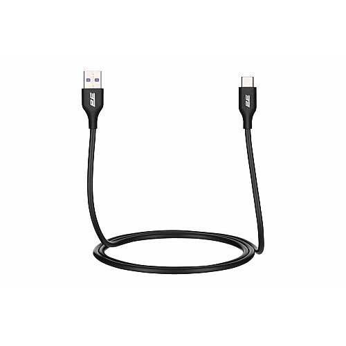 Кабель USB-A > USB-C заряджання/синхронізації 2E 1м, Type-C, Glow, чорний