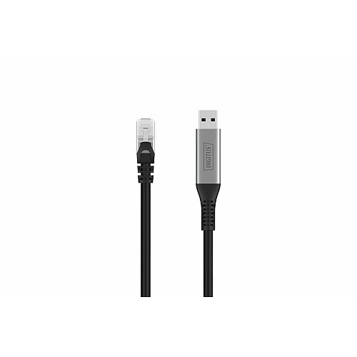 Кабель DIGITUS Ethernet USB-A - RJ45 CAT 6A S/FTP, 1 Gbit/s, 2m, LSZH