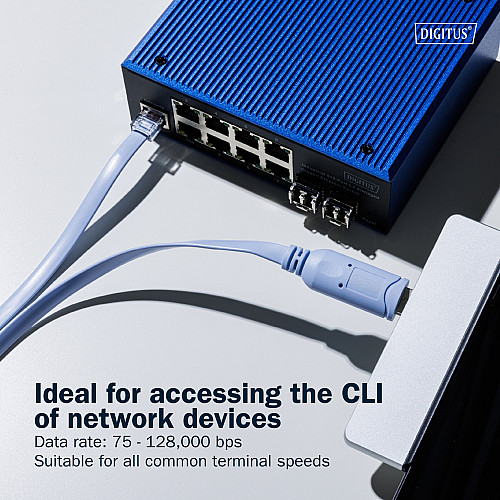 Адаптер DIGITUS USB 2.0 > RJ45 (M/M), FT232RNL, 1.8m