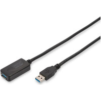 Подовжувач DIGITUS USB 3.0 Active Cable, A/M-A/F, 5м, чорний
