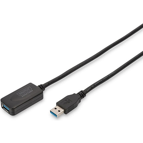 Подовжувач DIGITUS USB 3.0 Active Cable, A/M-A/F, 5м, чорний