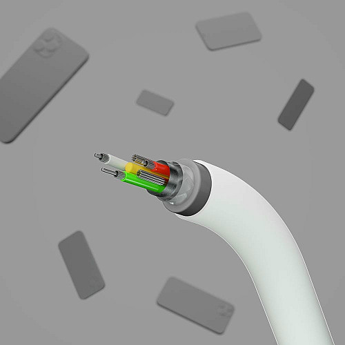 Кабель USB-A > Lightning подзарядка/синхронизация Belkin 1м, силиконовый с клипсой, белый