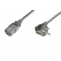 Кабель живлення DIGITUS Schuko 90 > C13, 2.5м, чорний