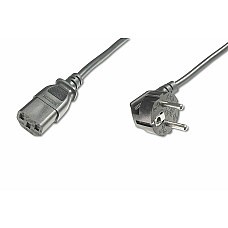 Кабель живлення DIGITUS Schuko 90 > C13, 2.5м, чорний