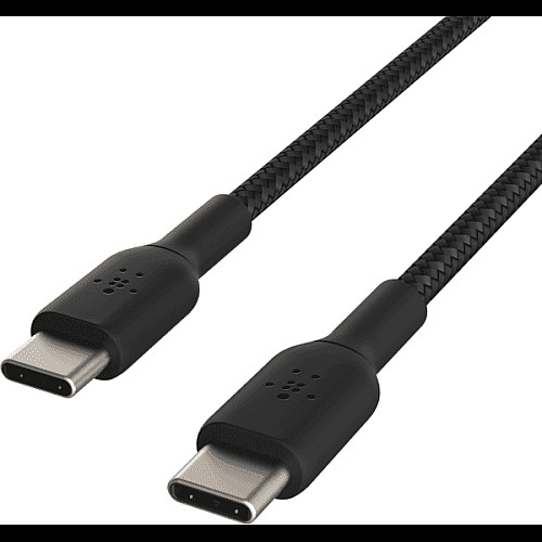 Кабель USB-C > USB-C зарядка/синхронизация Belkin 1м, 60Вт, Type-C, плетеный, черный