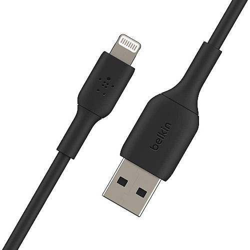 Кабель USB-A > Lightning зарядка/синхронизация Belkin 1м, 12Вт, PVC, черный