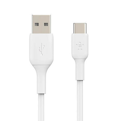 Кабель USB-A > USB-C зарядка/синхронизация Belkin 1м, 15Вт, Type-C, PVC, белый