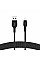 Кабель USB-A > Lightning подзарядка/синхронизация Belkin 1м, плетеный, силиконовый, с ремешком на магните, черный