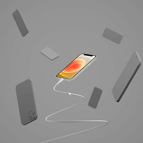 Кабель USB-A > Lightning подзарядка/синхронизация Belkin 1м, силиконовый с клипсой, белый