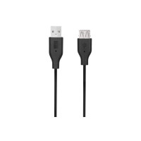 Кабель 2E USB-A > USB-AF заряджання/синхронізації 1.8м, чорний