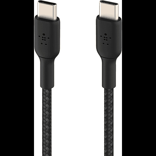 Кабель USB-C > USB-C зарядка/синхронизация Belkin 1м, 60Вт, Type-C, плетеный, черный