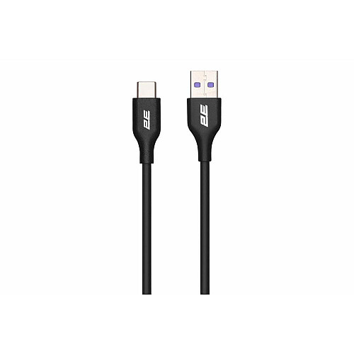 Кабель USB-A > USB-C заряджання/синхронізації 2E 1м, Type-C, Glow, чорний
