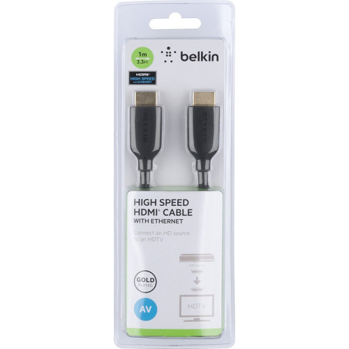 Кабель Belkin HDMI (M/M) 1м, High Speed Ethernet, чорний