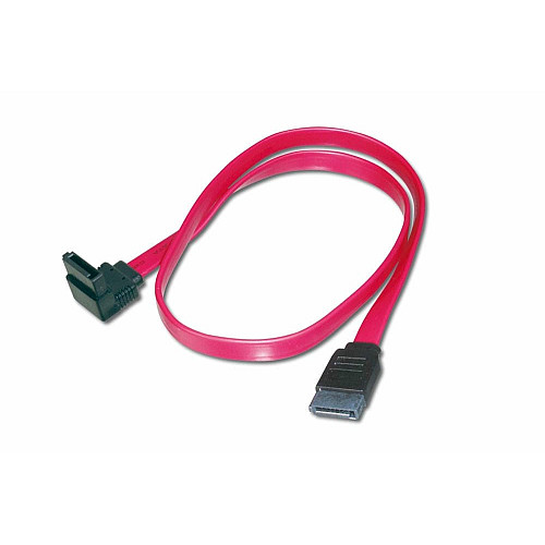 Кабель ASSMANN SATA L-type (F/F) угловой, 0.5м, красный