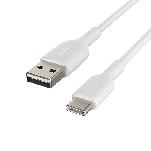 Кабель USB-A > USB-C зарядка/синхронизация Belkin 1м, 15Вт, Type-C, PVC, белый