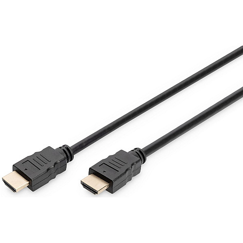 Кабель DIGITUS HDMI (M/M), 4K@60Гц, Ultra HD, Premium, тип A, w/Ethernet, золото, 2м, черный