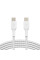 Кабель Belkin USB-C > USB-C заряджання/синхронізації 60Вт PD, 1м, плетений, білий