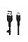 Кабель USB-A > USB-C зарядка/синхронизация Belkin 3м, 15Вт, Type-C, силиконовый с клипсой, черный