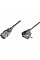 Кабель питания DIGITUS Schuko 90/M - C13/F, 5м, черный
