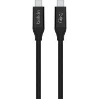 Кабель USB-C > USB-C зарядка/синхронизация Belkin 0.8м, 100Вт, Type-C, USB4, 40Гбс, черный