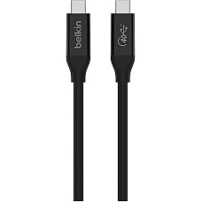 Кабель USB-C > USB-C зарядка/синхронизация Belkin 0.8м, 100Вт, Type-C, USB4, 40Гбс, черный