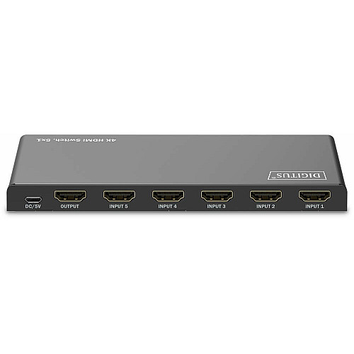 Видеокоммутатор DIGITUS UHD HDMI (INx5 – OUTx1), 4K