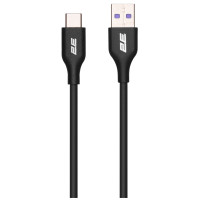 Кабель USB-A > USB-C заряджання/синхронізації 2E 1м, Type-C, Glow, чорний