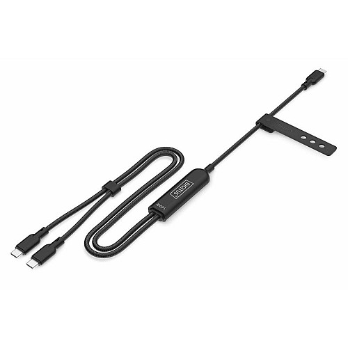 Кабель DIGITUS USB-C > 2xUSB-C зарядка/синхронизация, USB 2.0, 140W, 1.8м, черный
