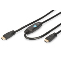 Кабель DIGITUS HDMI (M/M), High speed, активный, 30м, черный