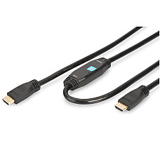 Кабель DIGITUS HDMI (M/M), High speed, активний, 30м, чорний