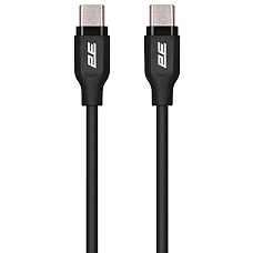 Кабель USB-C > USB-C заряджання/синхронізації 2E 1м, 60Вт Type-C, Glow, чорний