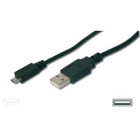 Кабель DIGITUS USB 2.0 (AM/micro B) 1м, чорний