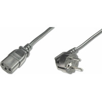 Кабель живлення DIGITUS Schuko 90/M - C13/F, 5м, чорний