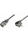 Кабель питания DIGITUS Schuko 90/M - C13/F, 5м, черный