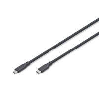 Кабель DIGITUS USB-C заряджання/синхронізації, USB 3.2 Gen 2, 10G, 100W, 4K, силіконовий, 1м, чорний