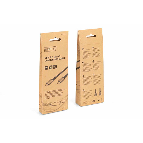 Кабель DIGITUS USB 4.0 (Type-C/Type-C) 3м, черный