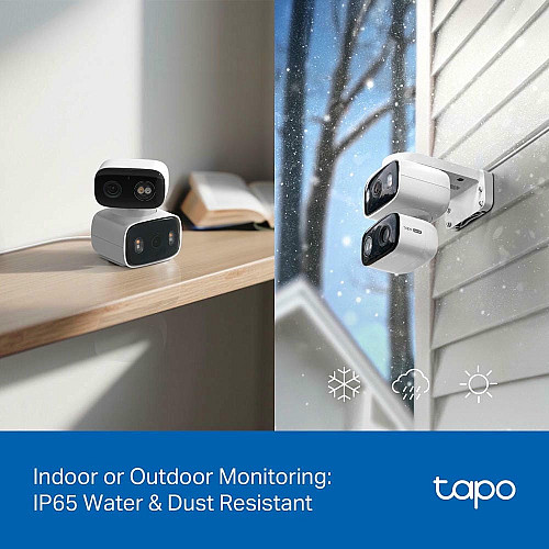 Камера IP з подвійним об'єктивом TP-LINK Tapo C246D 3MP N300 microSD motion detection
