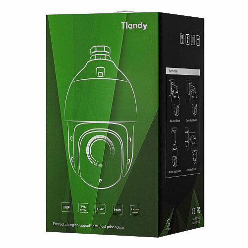 IP-камера Tiandy TC-H354S Spec:23X/I/E/V3.1, 5MP, PTZ Starlight AI, 23x, 5-115mm, f/1.6-3.6, IR150m, PoE, DC 12V, IP66
