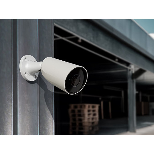 IP-Камера дротова Ajax BulletCam HL white, 5мп, 4мм, гібридне підсвічування IR 50м, білий Led 50м, Poe, True WDR, IP 65,  аудіо, кут огляду 75° до 85°, вулична, біла
