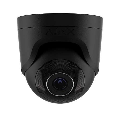 IP-камера проводная Ajax TurretCam, 8мп, 2.8мм, Poe, True WDR, IP 65, ИК 35м, аудио, угол обзора 100° до 110°, купольная, черная