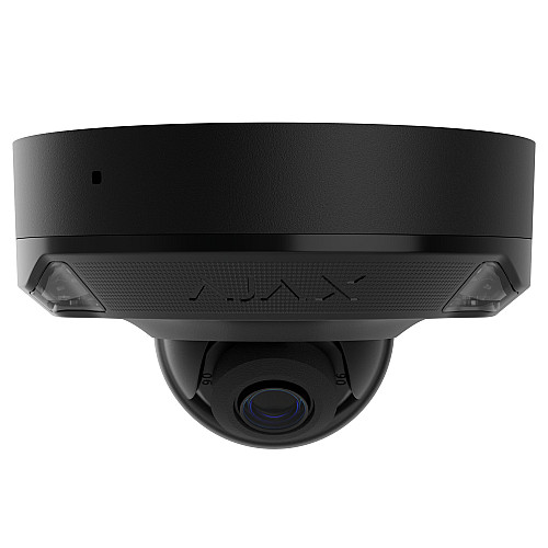 IP-камера проводная Ajax DomeCam Mini HL black, 8мп, 4мм, гибридная подсветка IR 15м, белый Led 15м, Poe, True WDR, IP 65, ИК 15м, аудио, угол обзора 75° до 85°, мини-купель
