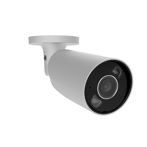 IP-Камера дротова Ajax BulletCam HL white, 5мп, 4мм, гібридне підсвічування IR 50м, білий Led 50м, Poe, True WDR, IP 65,  аудіо, кут огляду 75° до 85°, вулична, біла