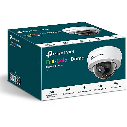 IP-камера TP-LINK VIGI C240-2.8, PoE, 4Мп, 2,8мм, H265+, IP66, Turret, цветное ночное видение, внутренняя